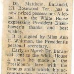 Presidential thanks